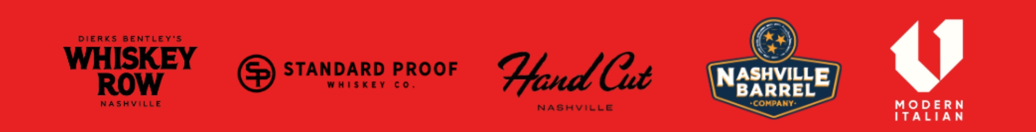 Event sponsors: Dierks Bentley's Whiskey Row, Standard Proof Whiskey Co., Hand Cut Nashville, Nashville Barrel Company, V Modern Italian